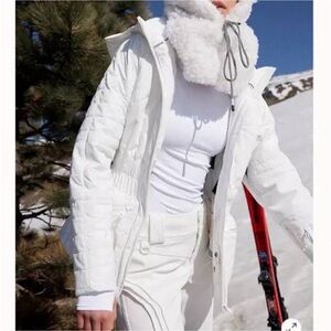NEW NWT Free People All Prepped Ski Jacket Winter Coat White Skiing